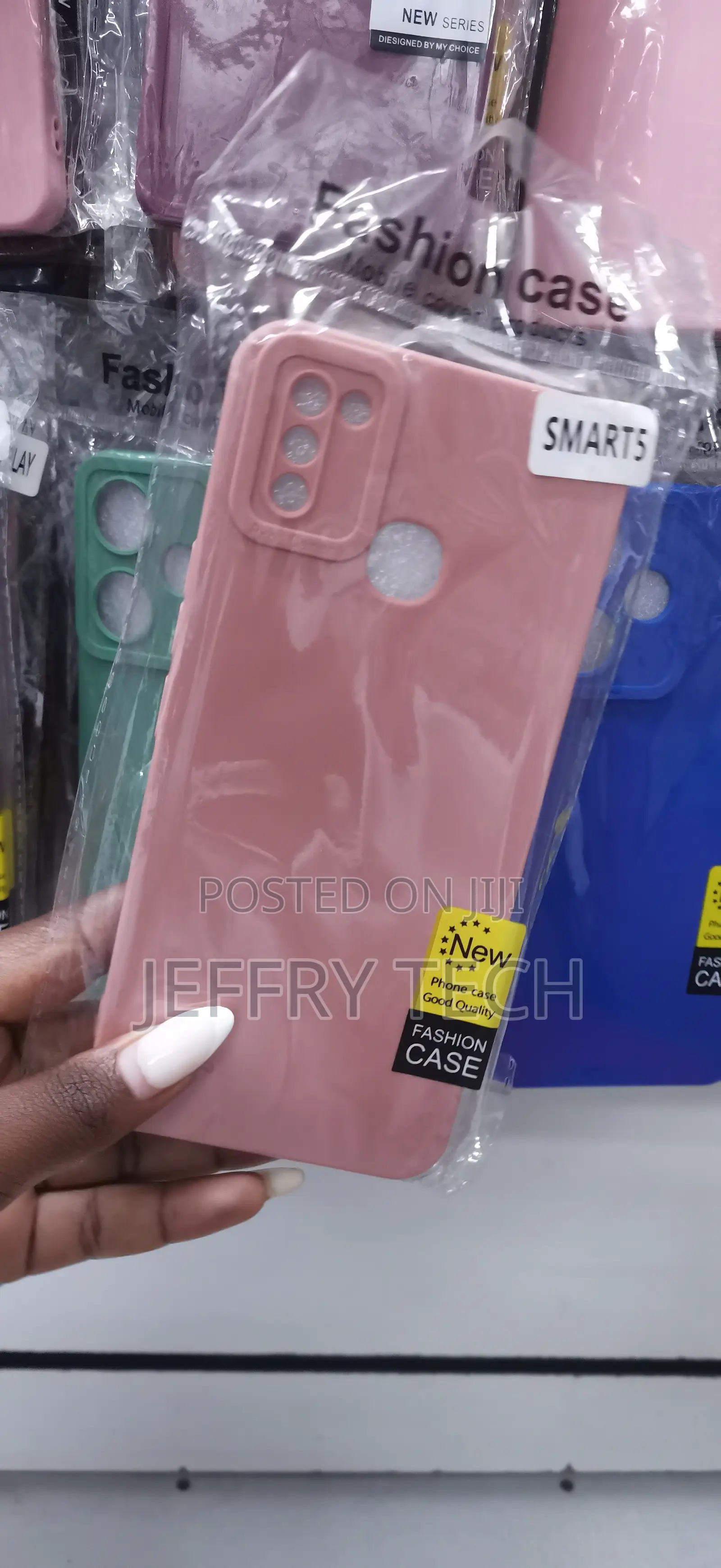 Infinix Smart 5 Pink Liquid Silicone "Macaron" Case