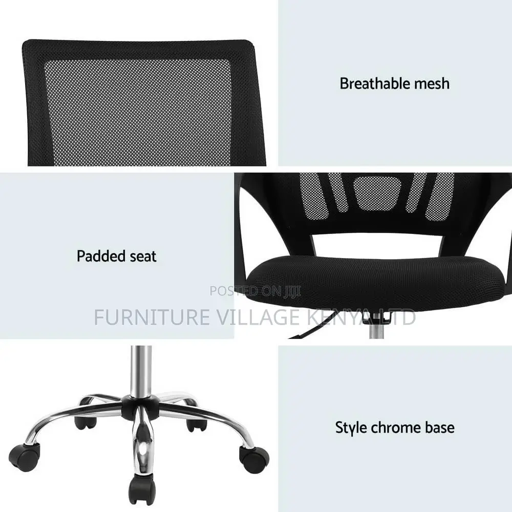 Office Chair: Swivel Mesh Computer Desk Seat.