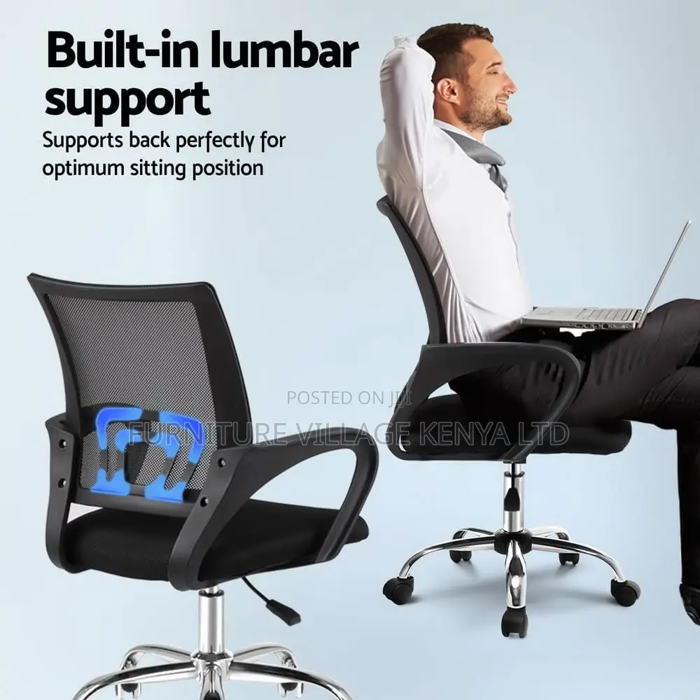 Office Chair: Swivel Mesh Computer Desk Seat.