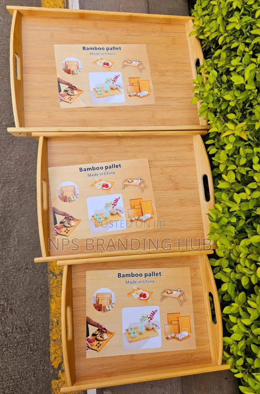 3pcs Set Bamboo Serving Trays {Wpk
