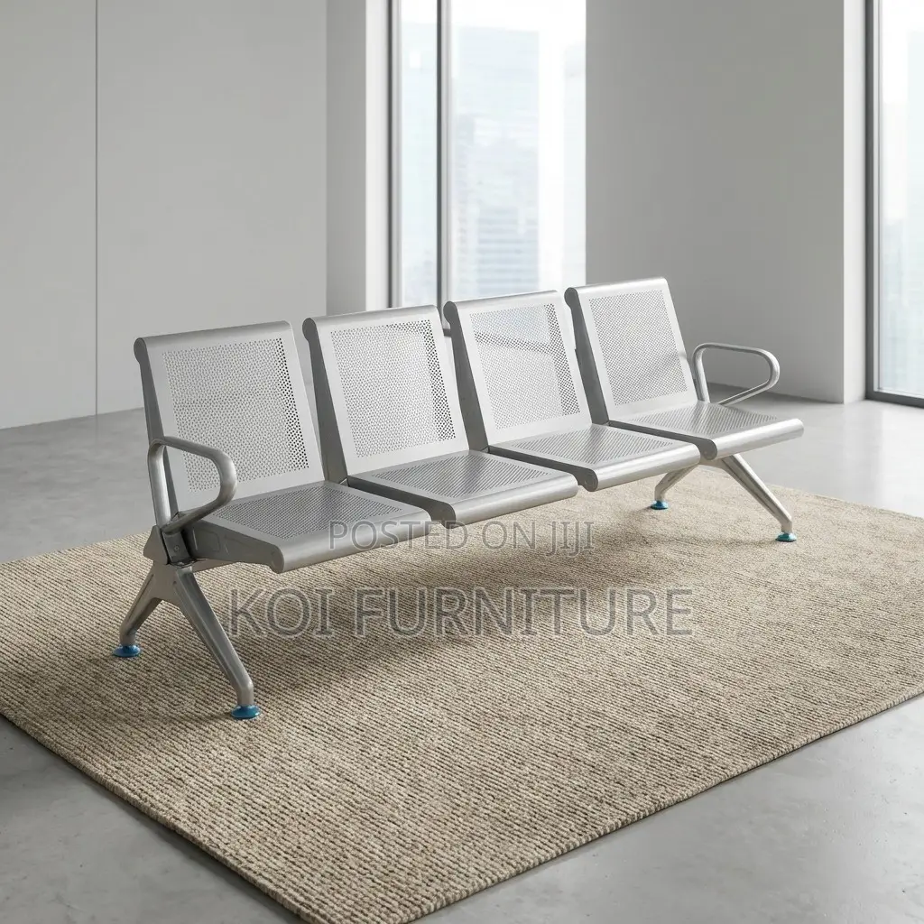 Office Bench : 3-Seater Metallic Waiting Bench