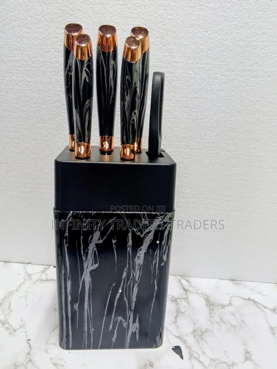6 Set Marble Knives