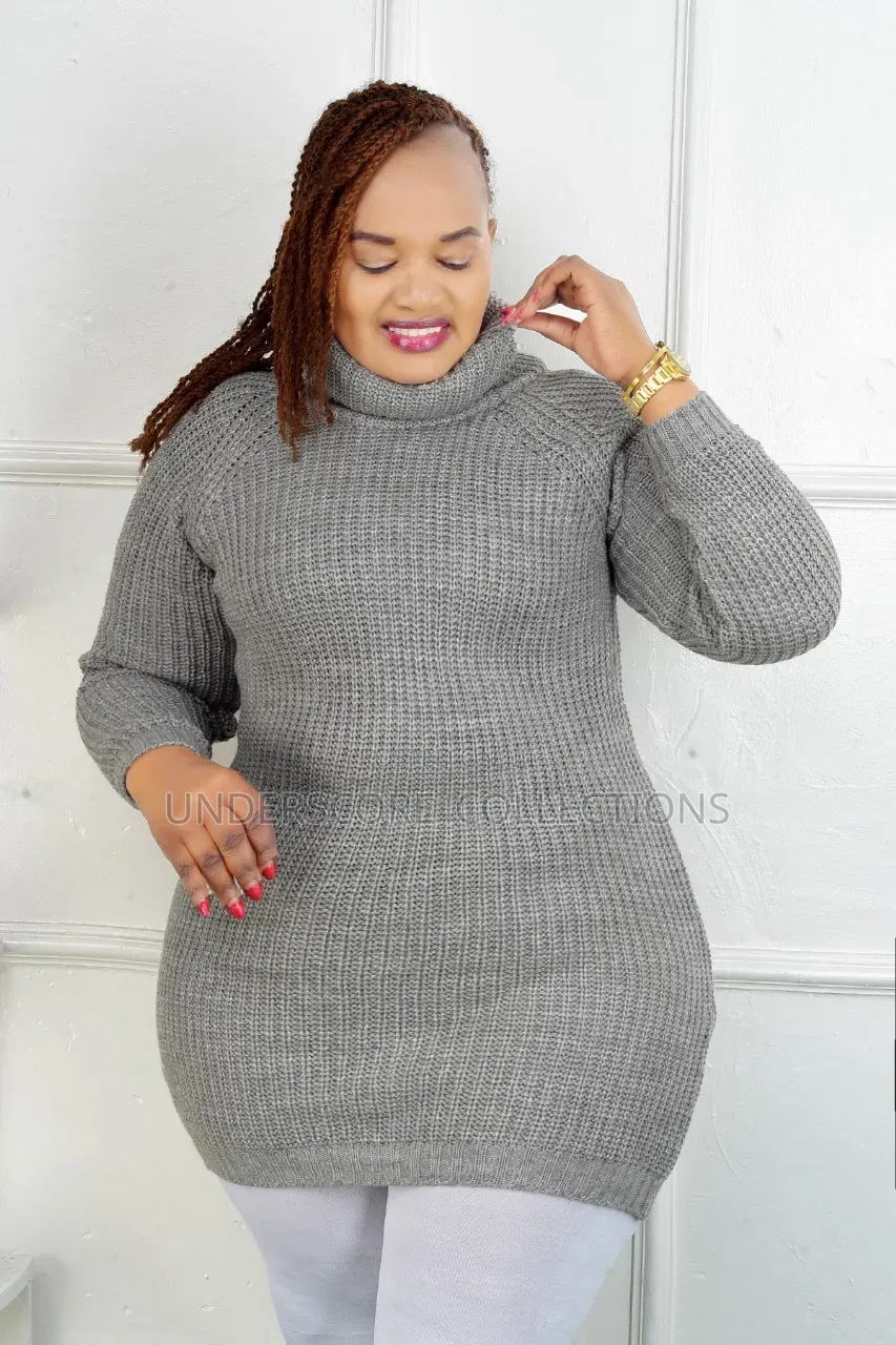 Ladies Long Full Neck Sweaters With Plain Tights