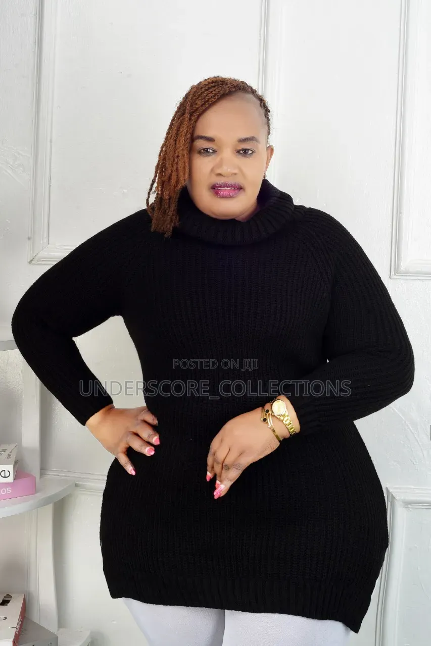 Ladies Long Full Neck Sweaters With Plain Tights