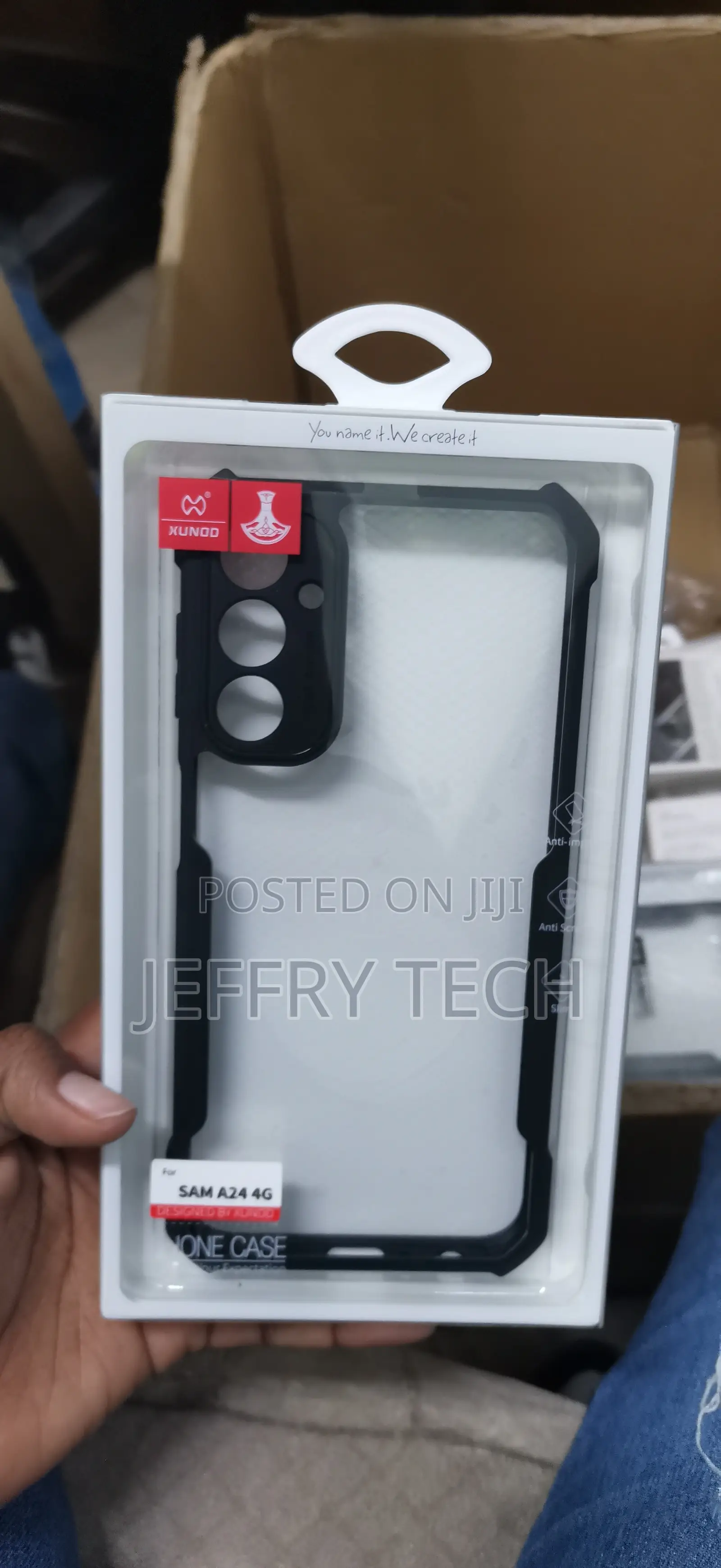 Samsung Galaxy A24 4g.Airbags Bumper Transparent Back Case Cove Black