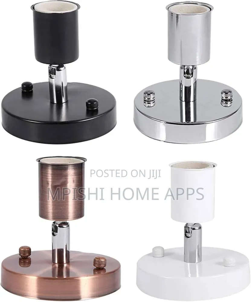 Modern Metal E27 Ceiling or Wall-Mounted Lamp Holders