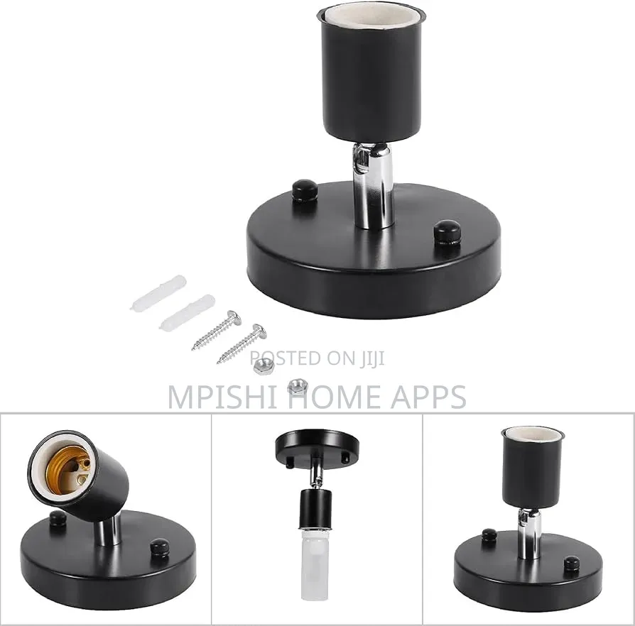 Modern Metal E27 Ceiling or Wall-Mounted Lamp Holders