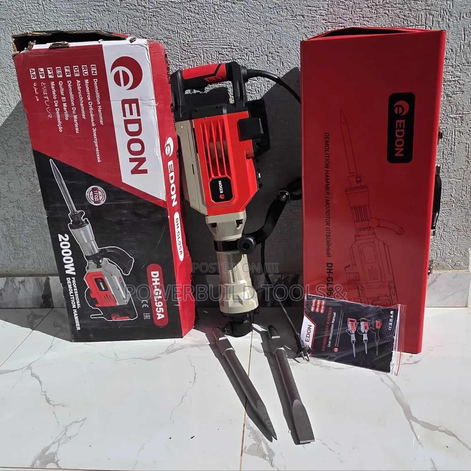 Edon Dh-Gl95a Demolition Hammer 2000w/Jack Hammer
