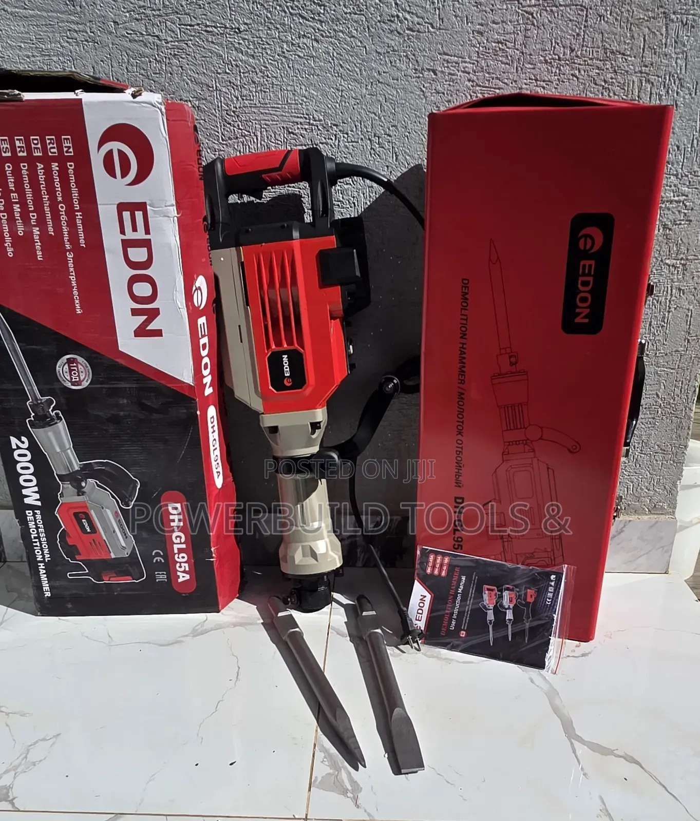Edon Dh-Gl95a Demolition Hammer 2000w/Jack Hammer