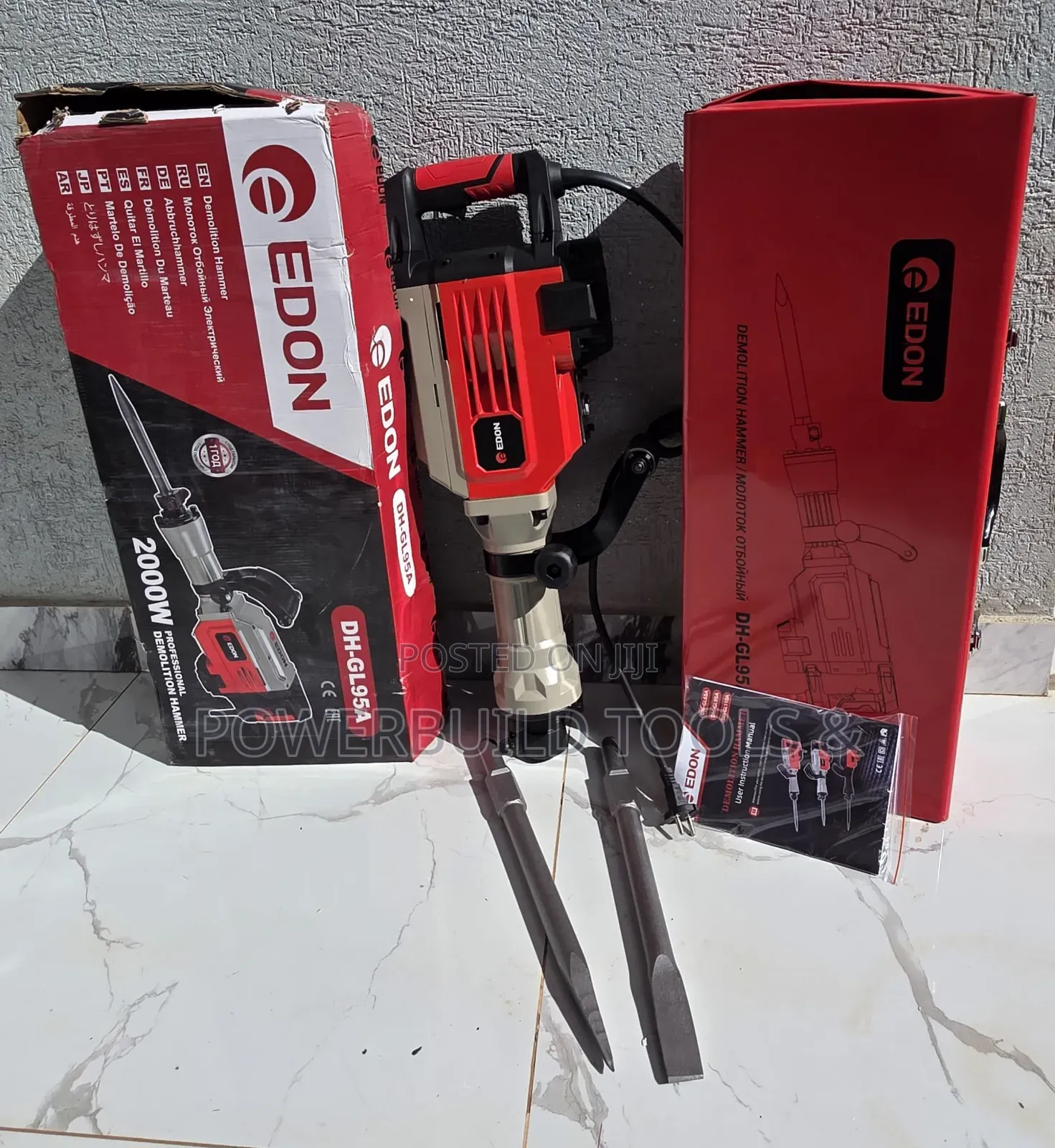 Edon Dh-Gl95a Demolition Hammer 2000w/Jack Hammer