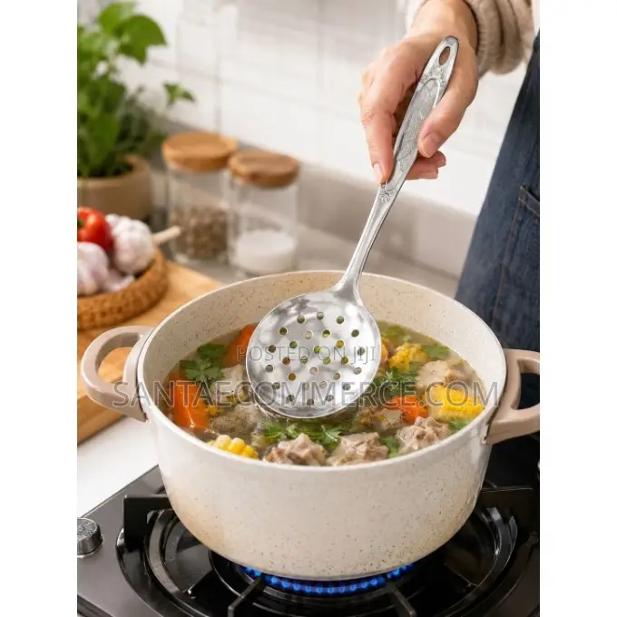 Stainless Steel Perforated Skimmer Deep Frying Spoon