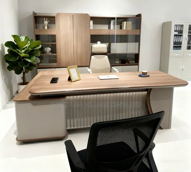 180cm L Shaped Wood Executive Desk.