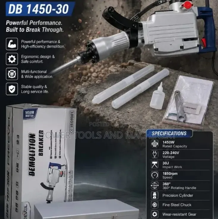 Freevel 1450watts Demolition Hammer Drill/Demolition Breaker1450watts