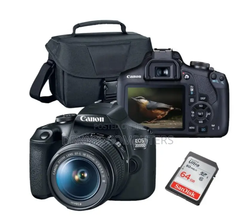 Canon Eos 2000d DSLR Ef-S 18-55mm F/3.5-5.6 Iii Lens
