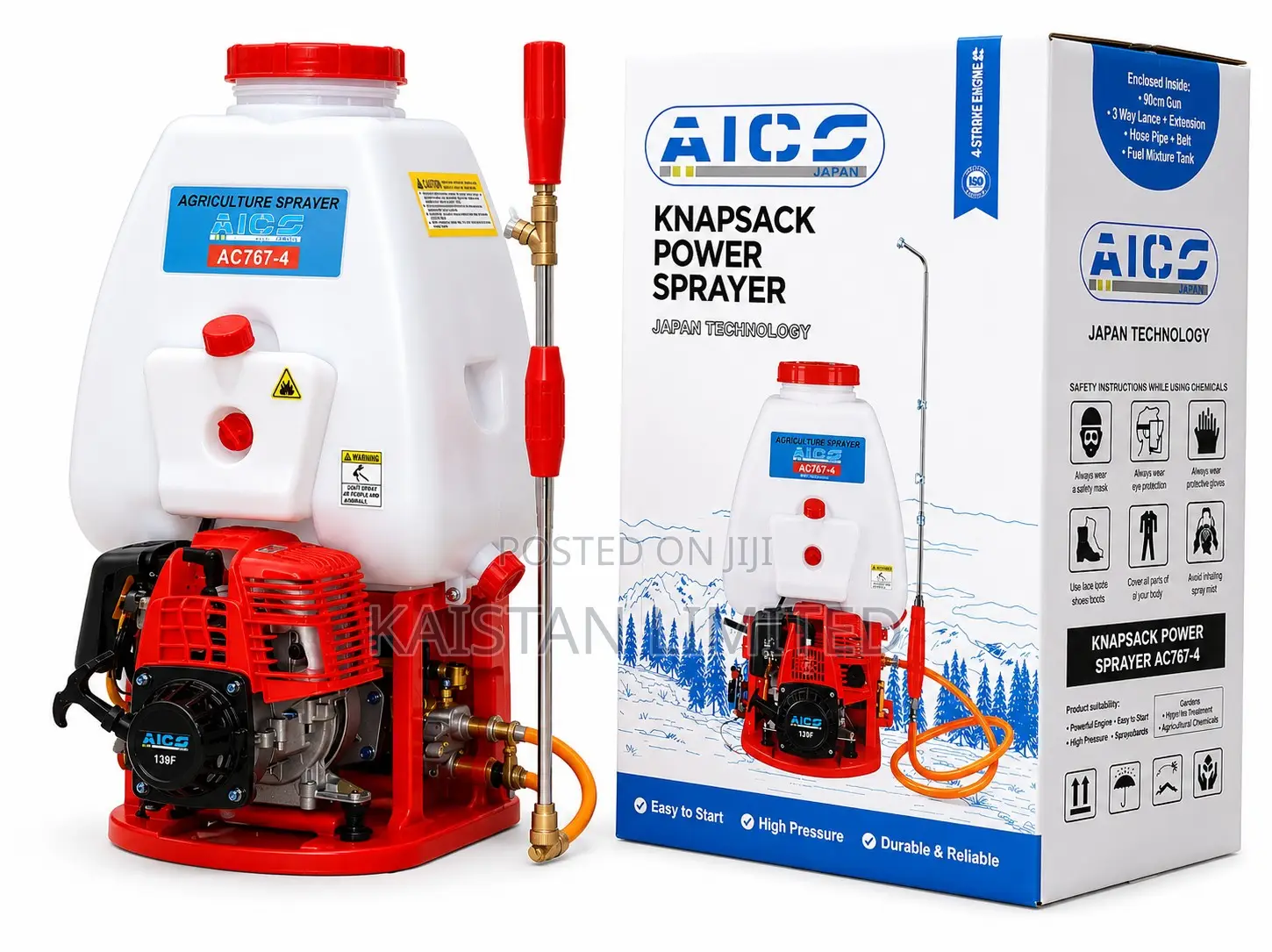 Aico 20l 4-Stroke Petrol Knapsack Sprayer Ac767-4)