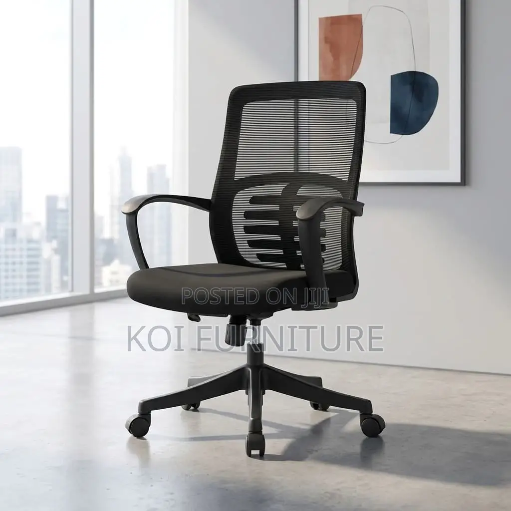 Office Chair : Modern Black Ergonomic Mesh Office Chair