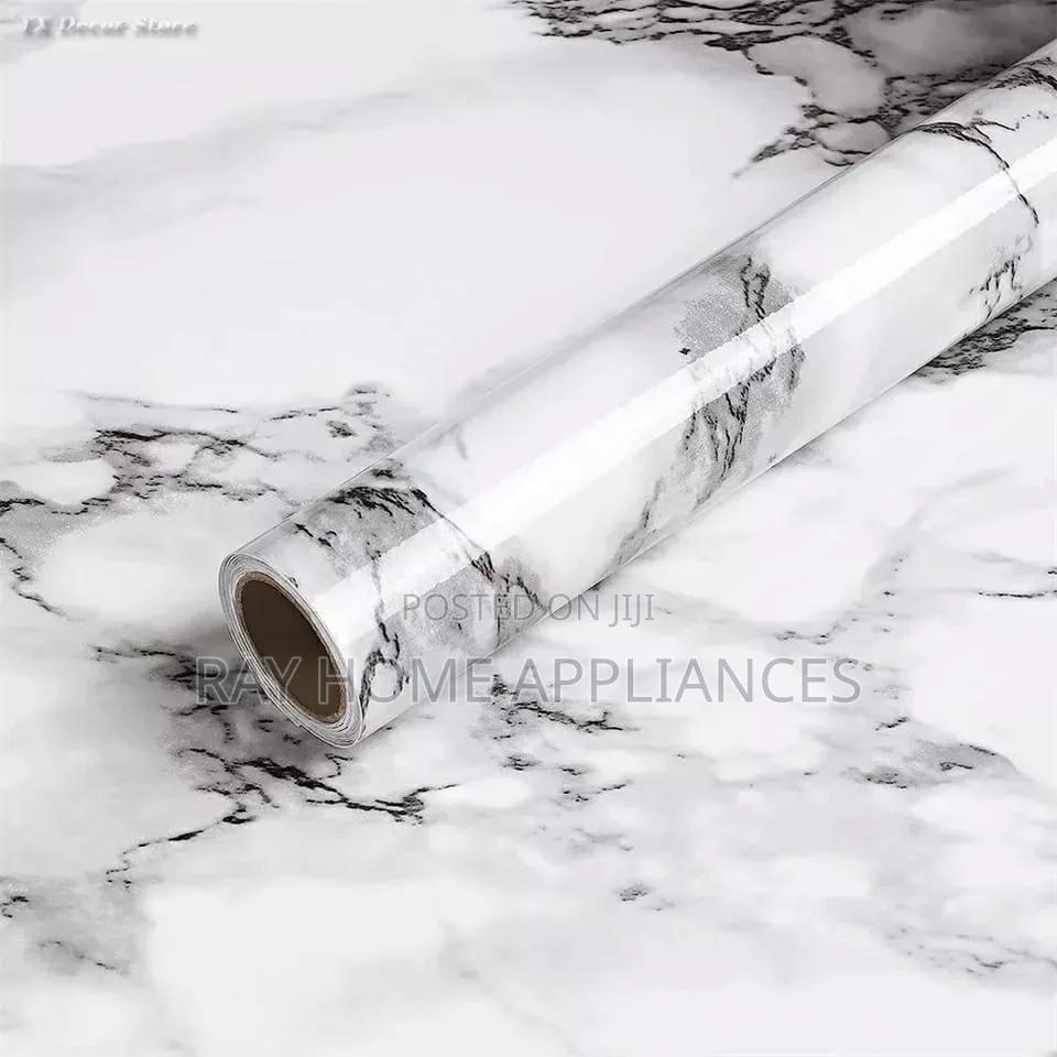 Marble Contact Paper In White Black