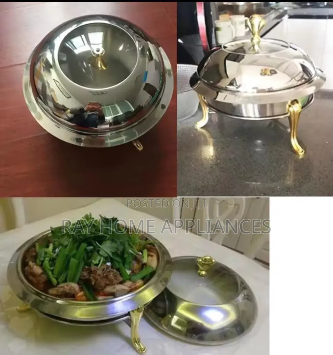 Buffet Round Food Warmer/ Chaffing Dish Stainless Steel 28cm