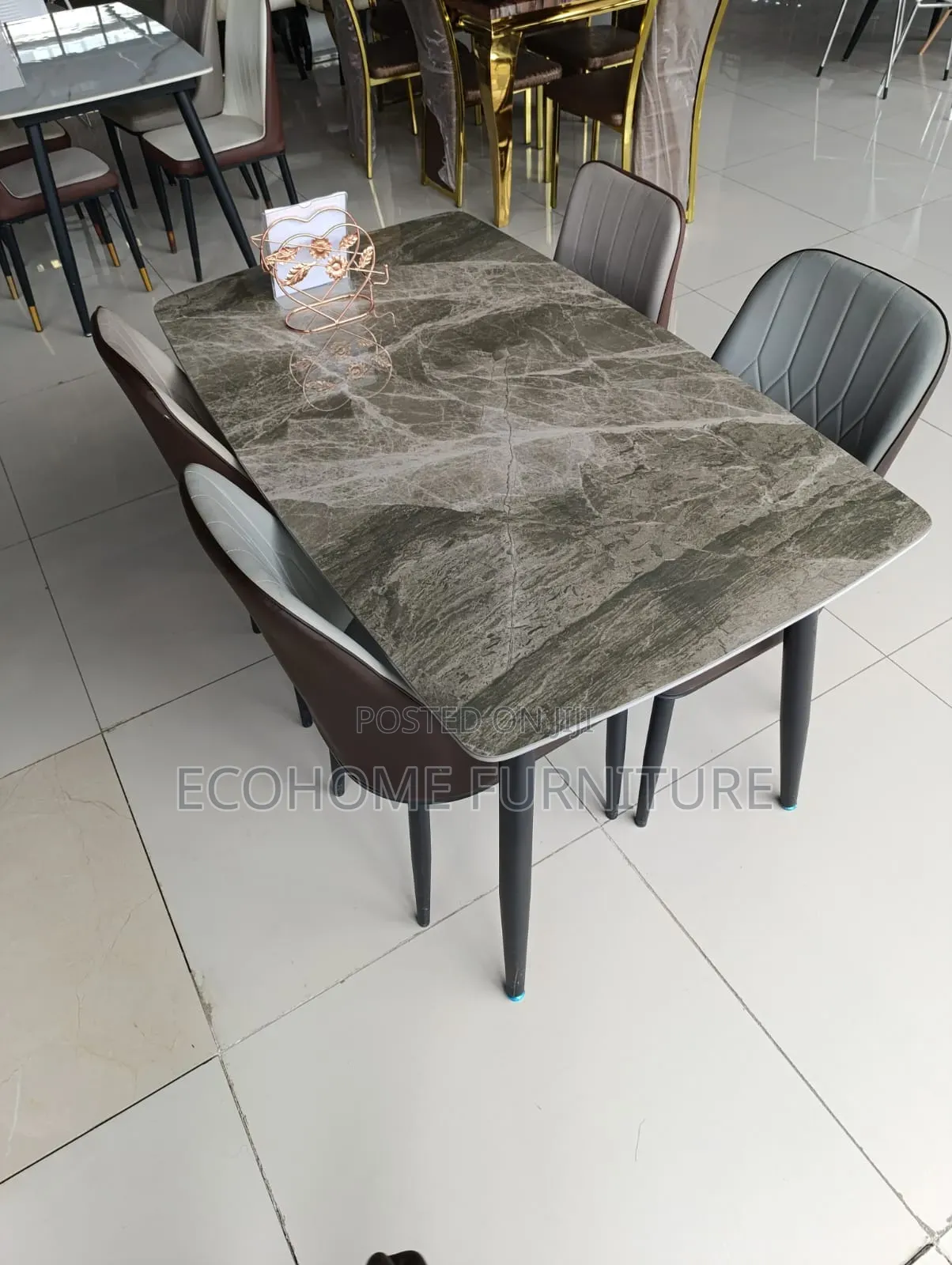 4 Seater Marble Modern Dinner Set
