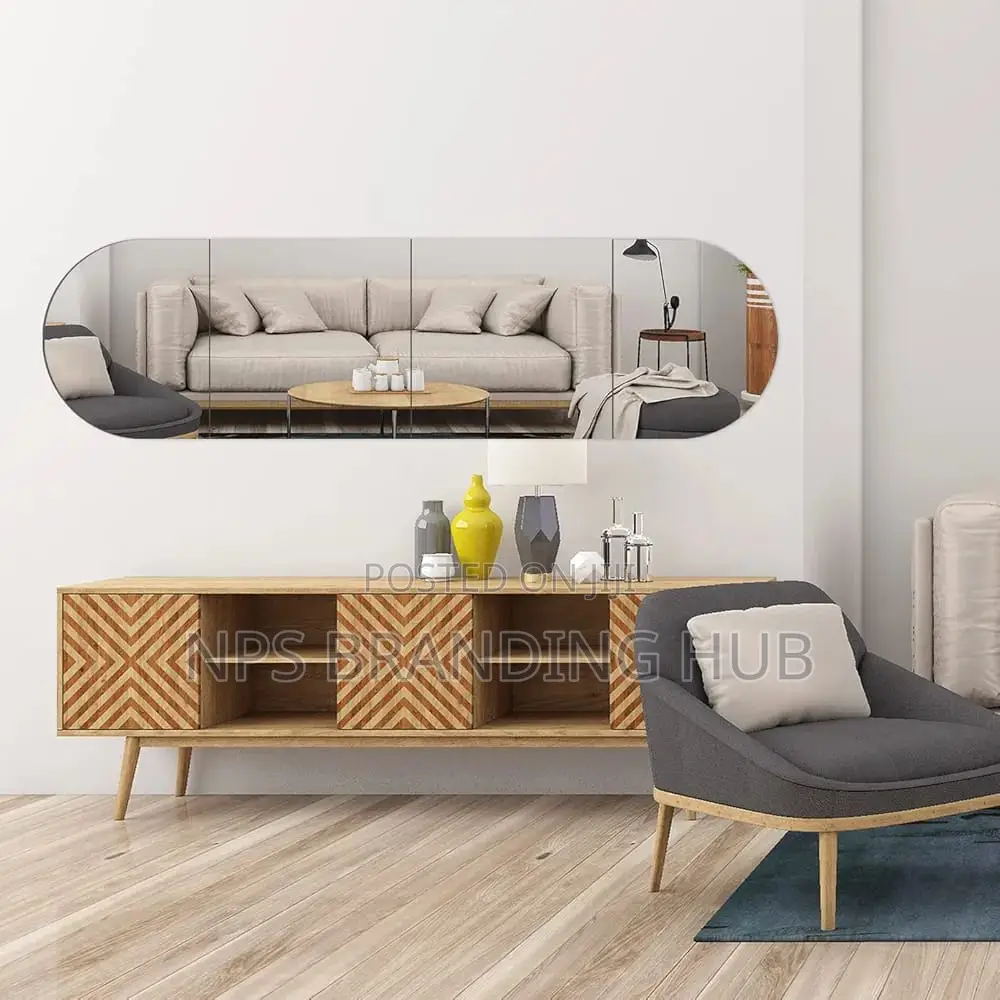 Peel and Stick Unbreakable Wall Mirror 40x120cm HBC
