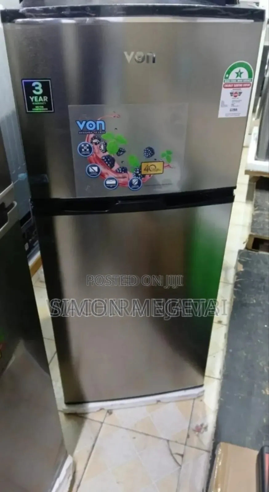 Silver One Von 176l Fridge