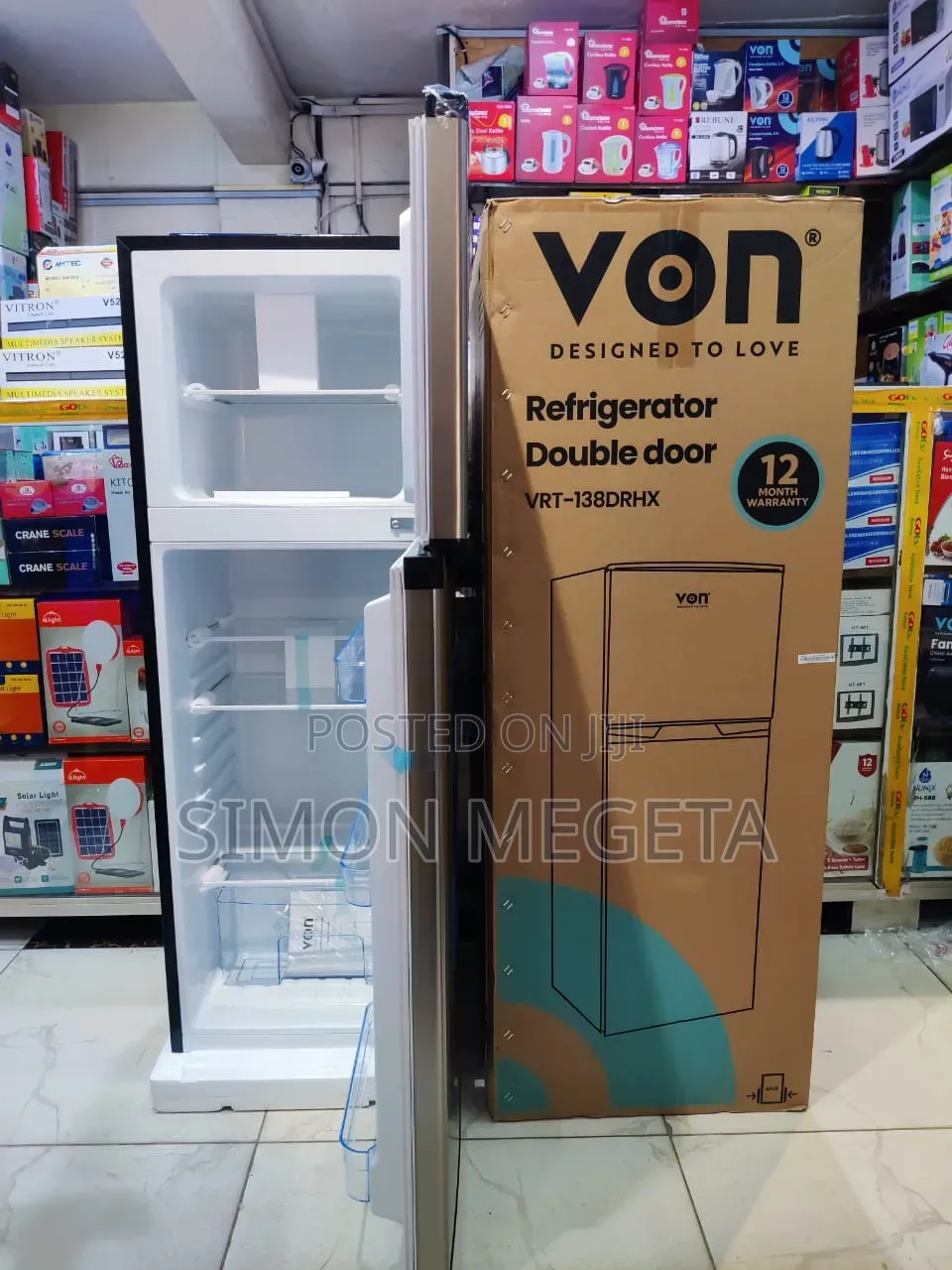 Low Power Consumption Von 182l Fridge