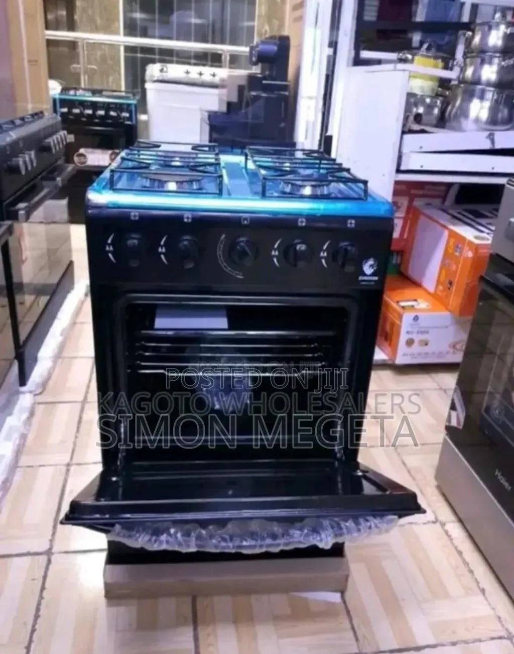 With Gas Oven Euroken Full Gas Cooker