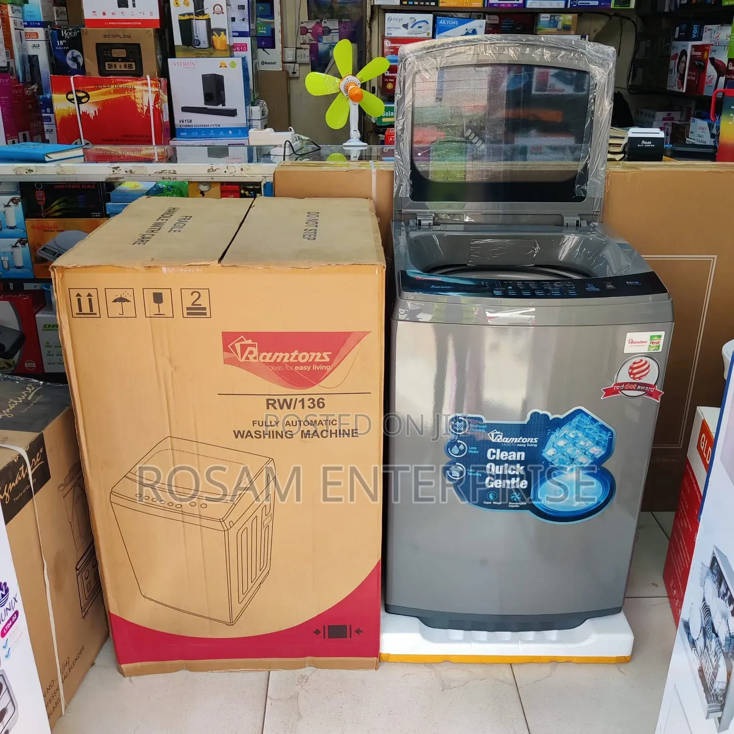 Ramtons Washing Machine 12kg Top Load Full Automatic Rw136