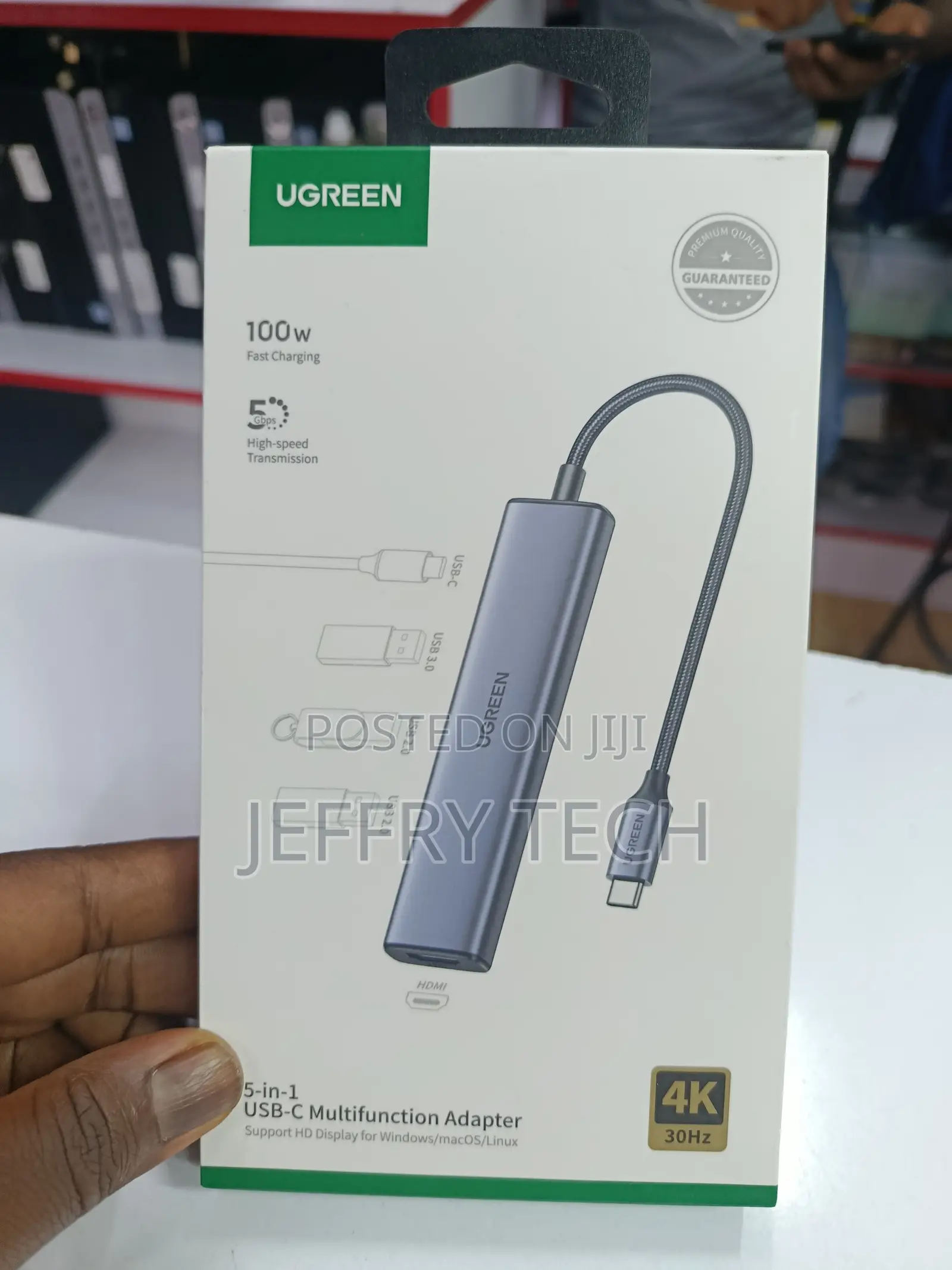 Ugreen Usb-C Adapter Fast Data Transfer, Hdmi, Usb 3.0 Pd Charging