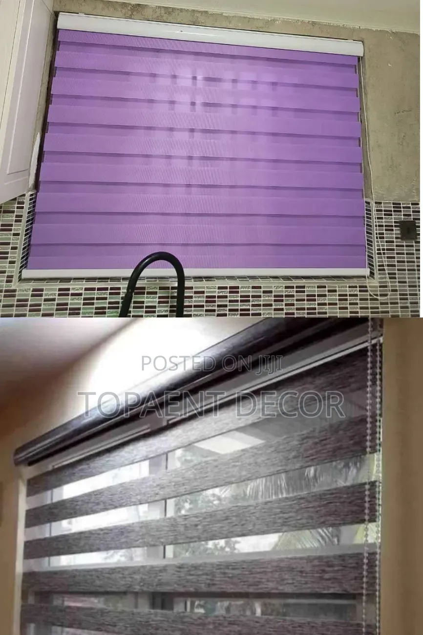 Purple and Light Grey, Executive Horizontal Office Window Blinds