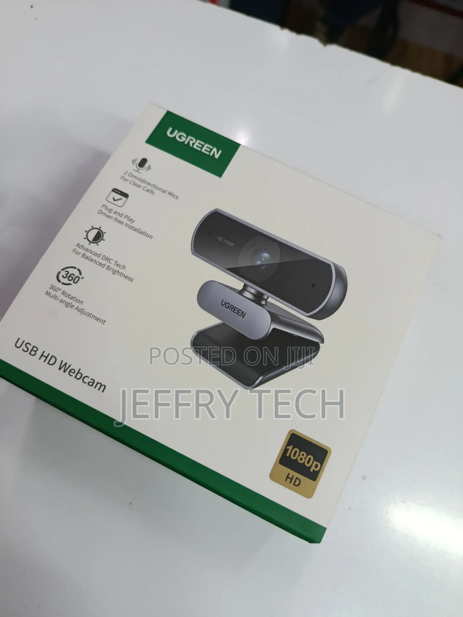 Ugreen 1080p Usb Hd Webcam With Built-in Microphones