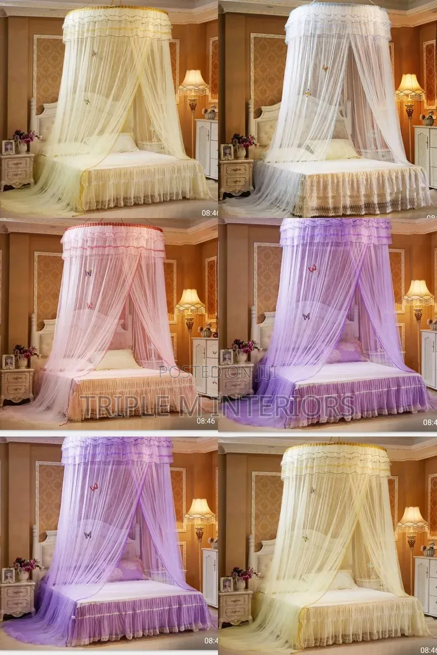 Ceiling-Mounted Round Hanging Mosquito Net