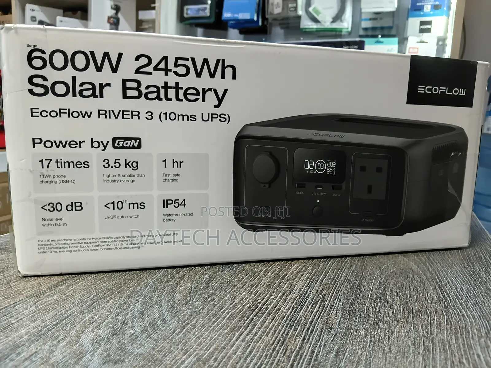 Ecoflow River 3 (10ms Ups) 600w 245wh Solar Battery