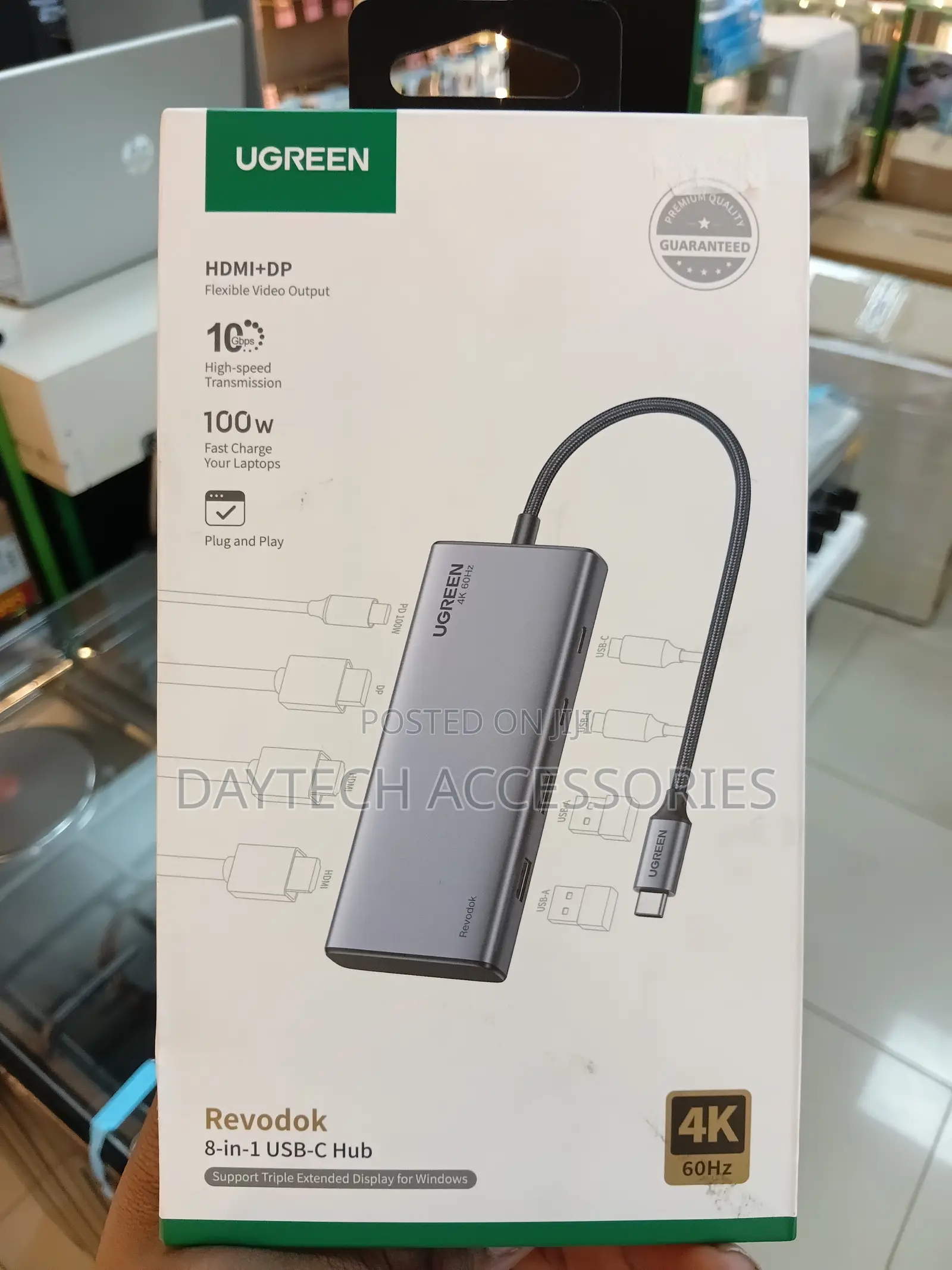 This Is a Ugreen Revodok 8-in-1 Usb-C Hub in a Gray Finish.