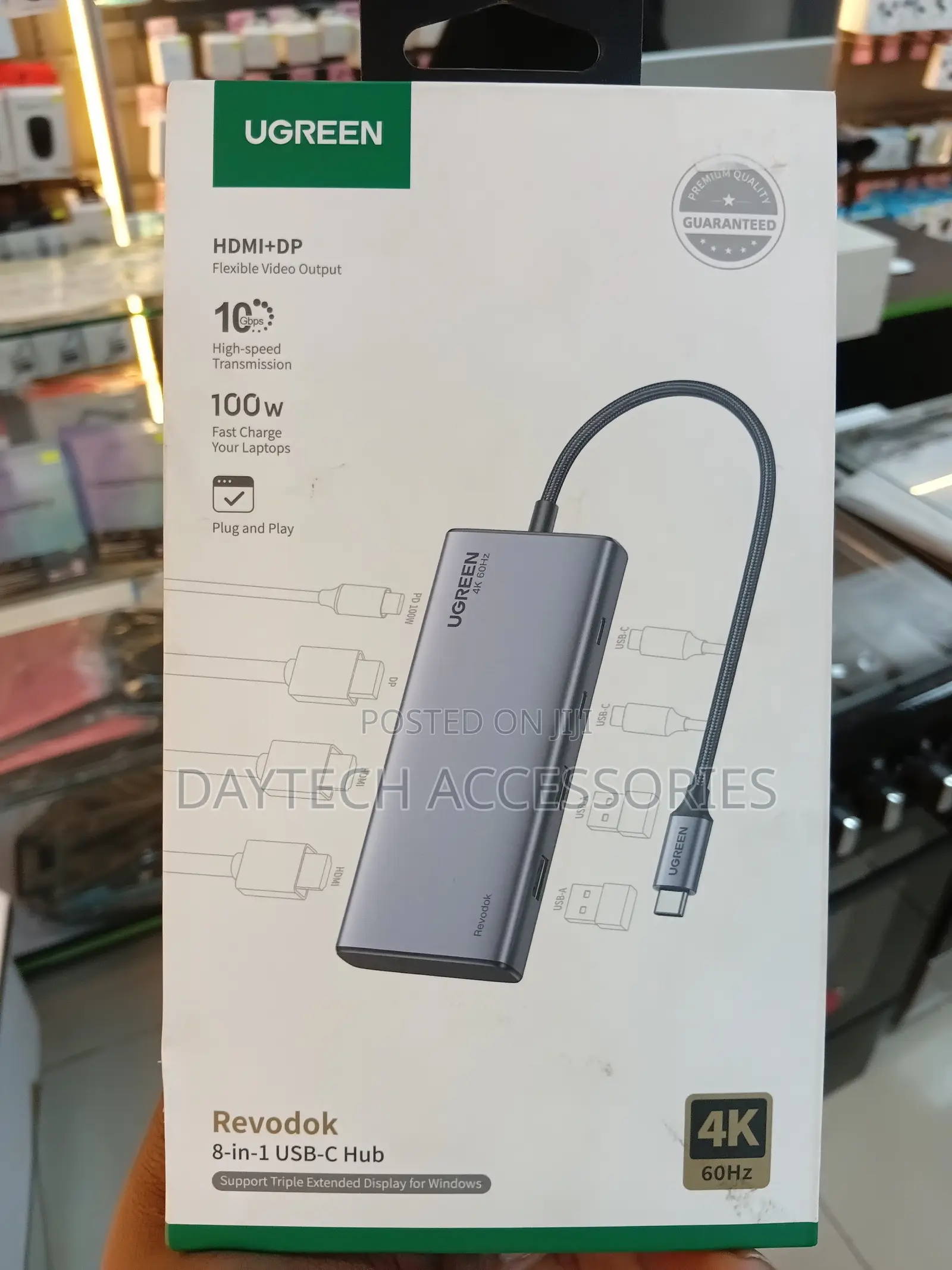 This Is a Ugreen Revodok 8-in-1 Usb-C Hub in a Gray Finish.