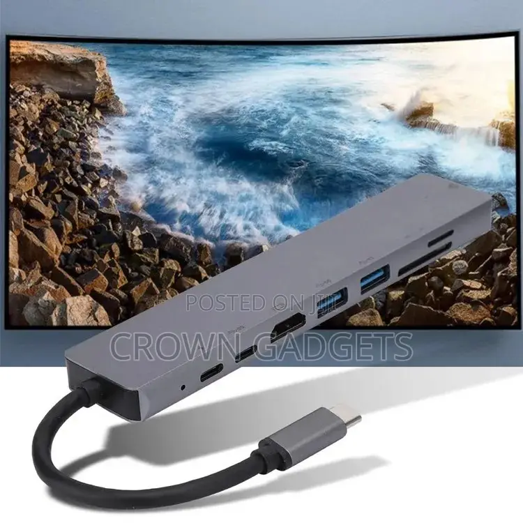 8 in 1 Type-C Hub With Hdmi Rj45 Usb Docking Station