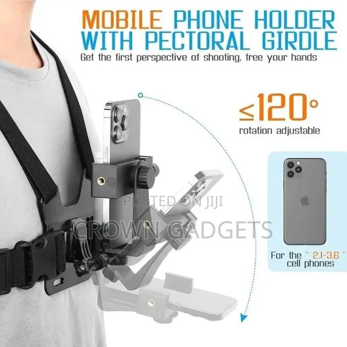 Universal Chest Strap Phone Holder for Pov Video Recording
