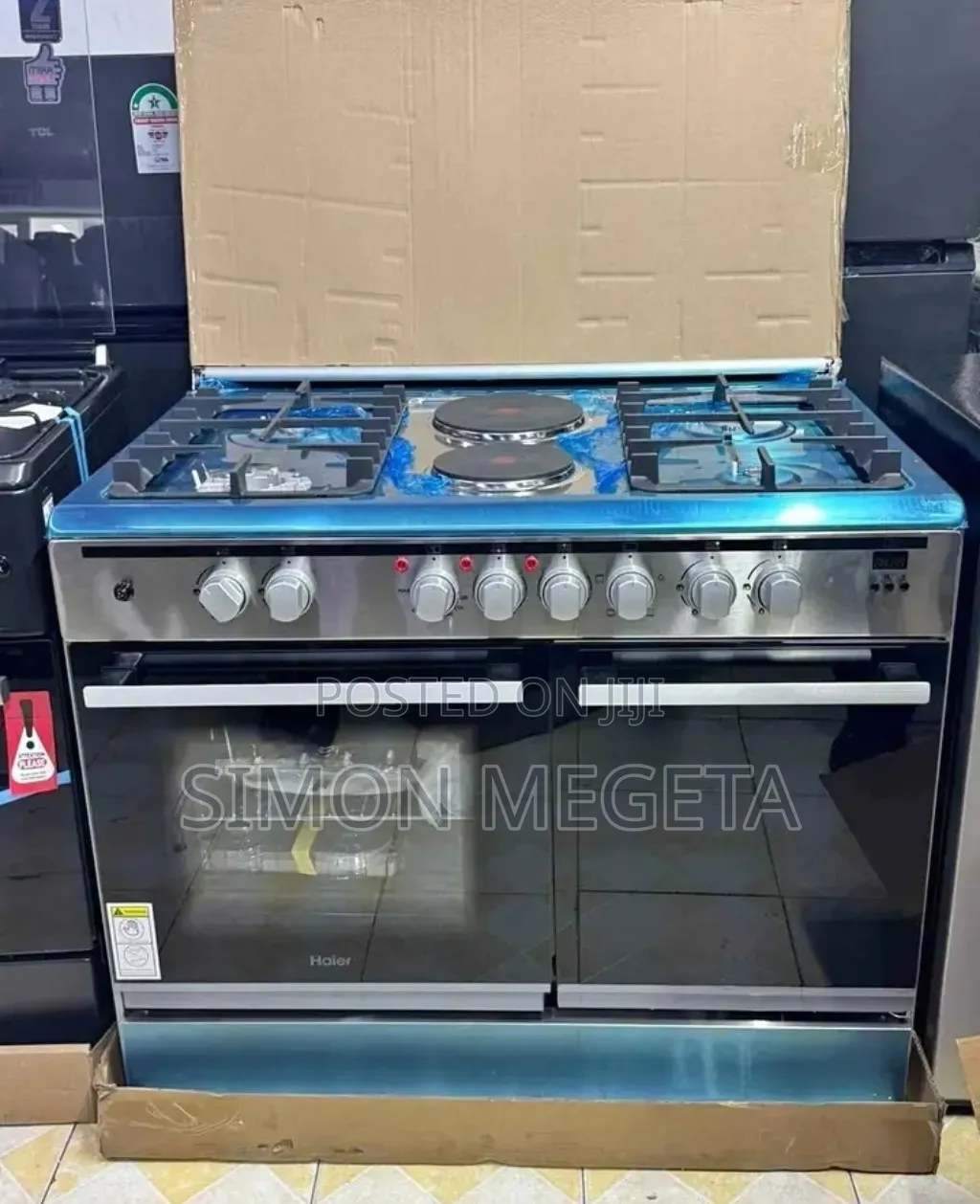 With Electric Oven 4+2 Haier 60*90 Standing Cooker.