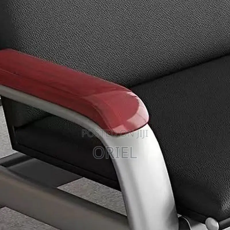 Office Sofa : Black 5-Seater Office Reception 5-Seater Sofa