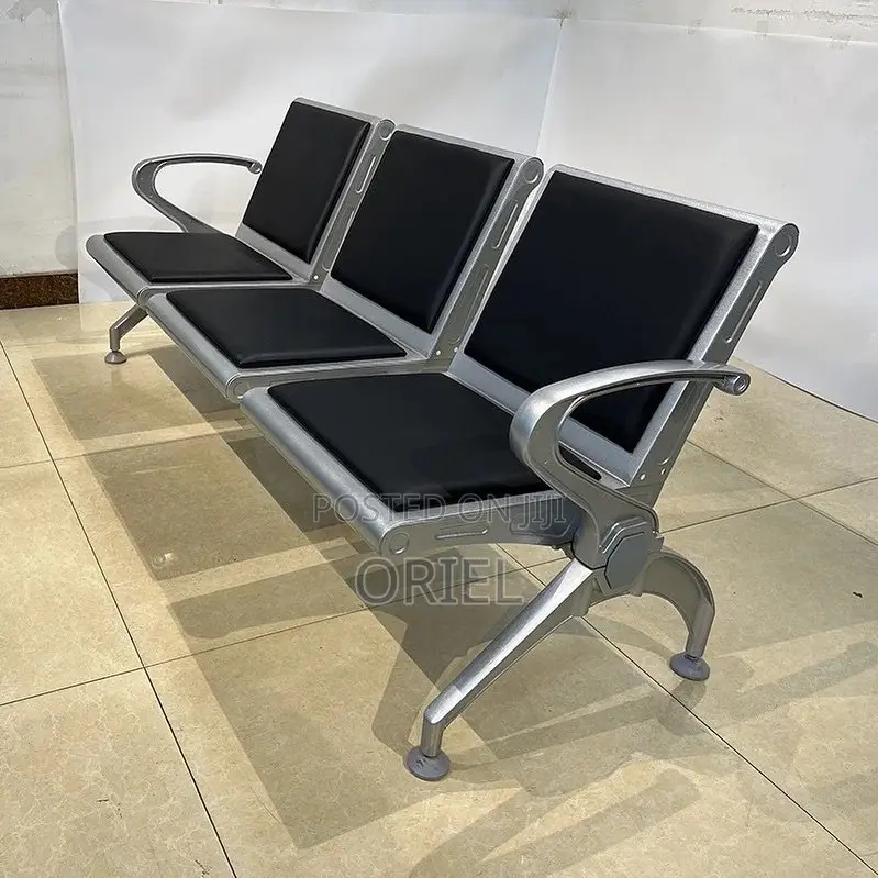 Office Bench : Advanced 3-Link Heavy-Duty Office Waiting Bench