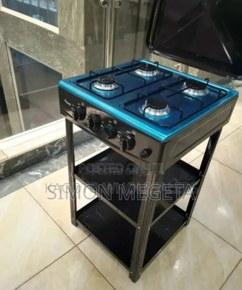 Auto Ignition Ramtons 4burner Cooker With Shelves