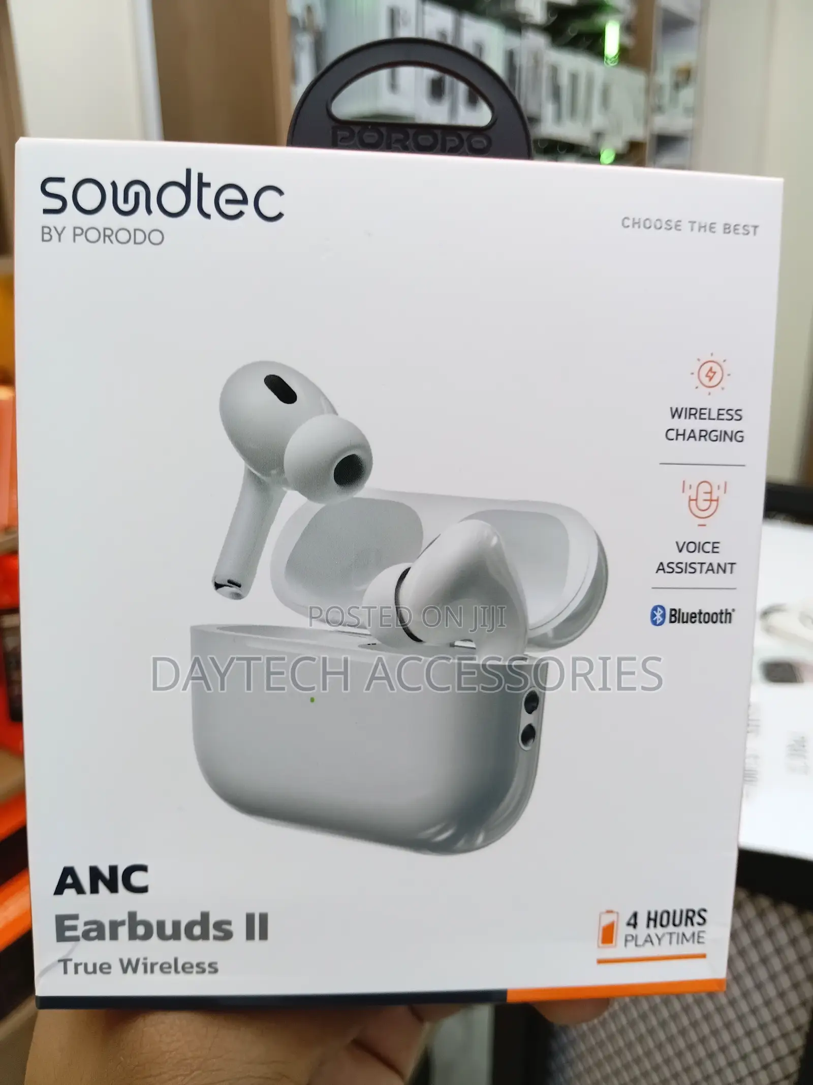 Porodo Soundtec Anc Earbuds Ii Wireless Headphones With Charging Case.