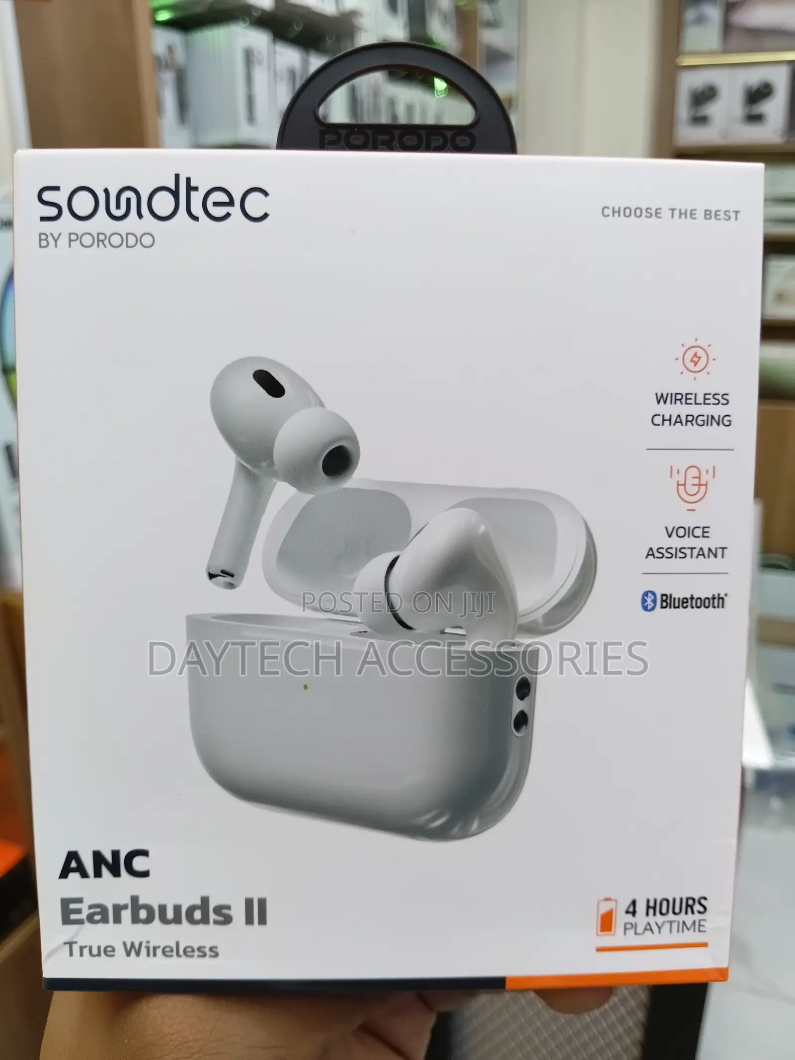 Porodo Soundtec Anc Earbuds Ii Wireless Headphones With Charging Case.