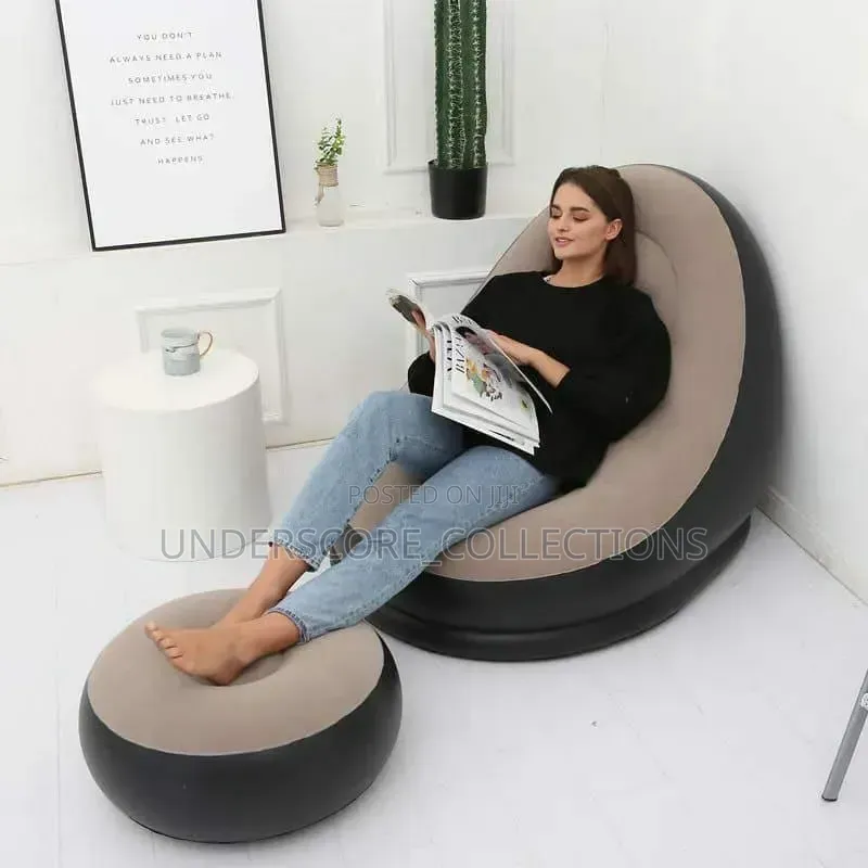 *Inflatable Seat, With Foot Rest and a Manual Pump*