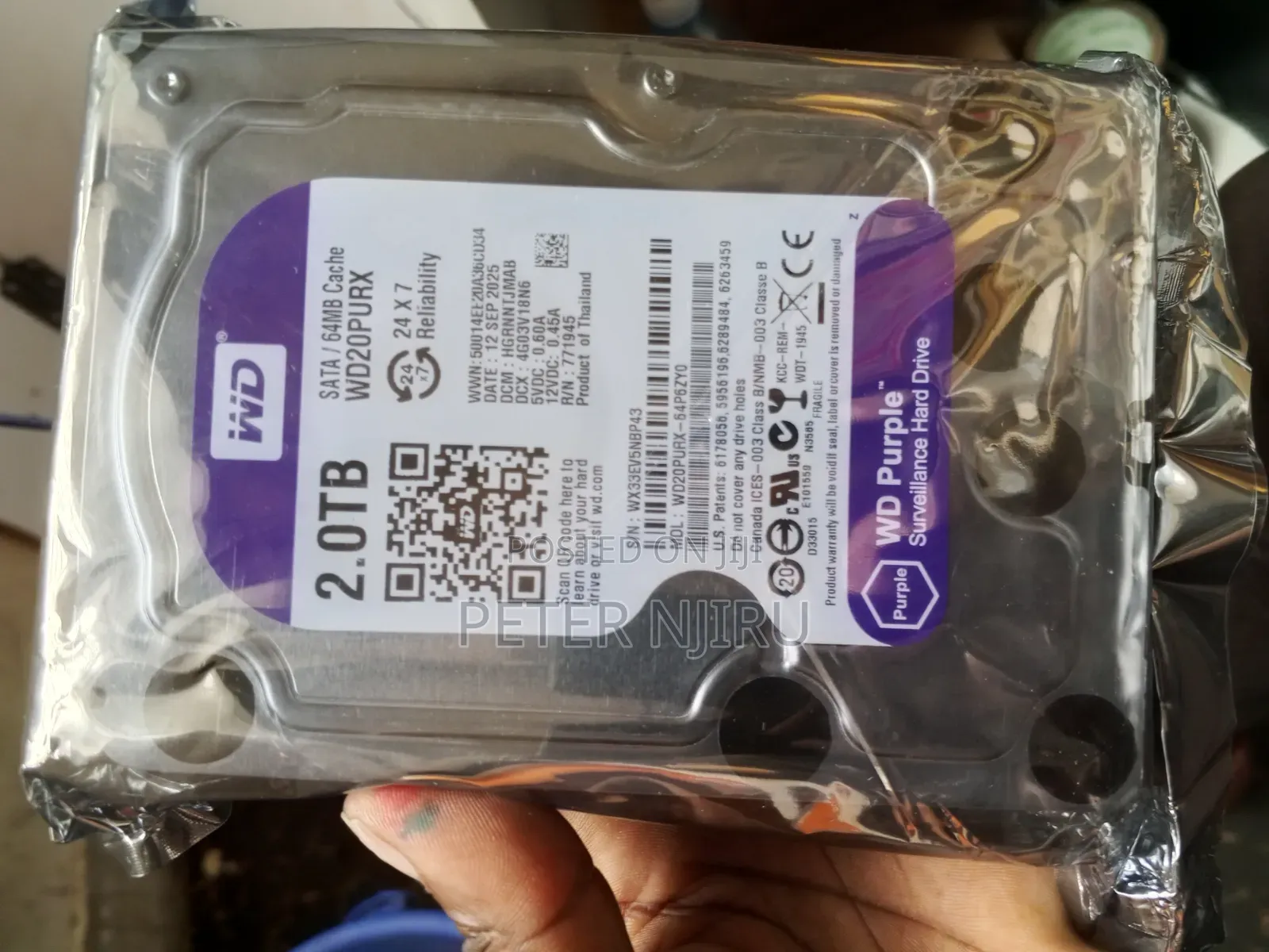 Western Digital 2tb Purple Surveillance Hard Disk