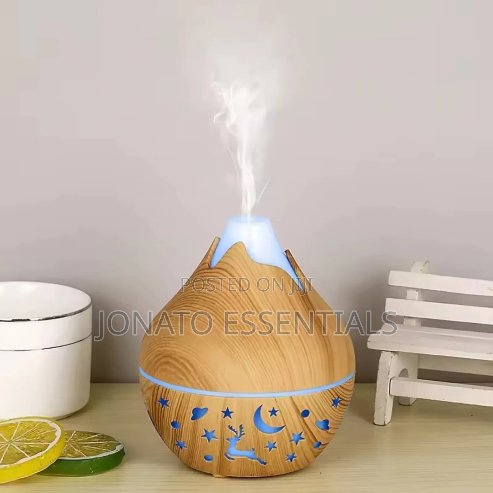 200ml Volcano Wooden Air Humidifier Essential Oil Diffuser