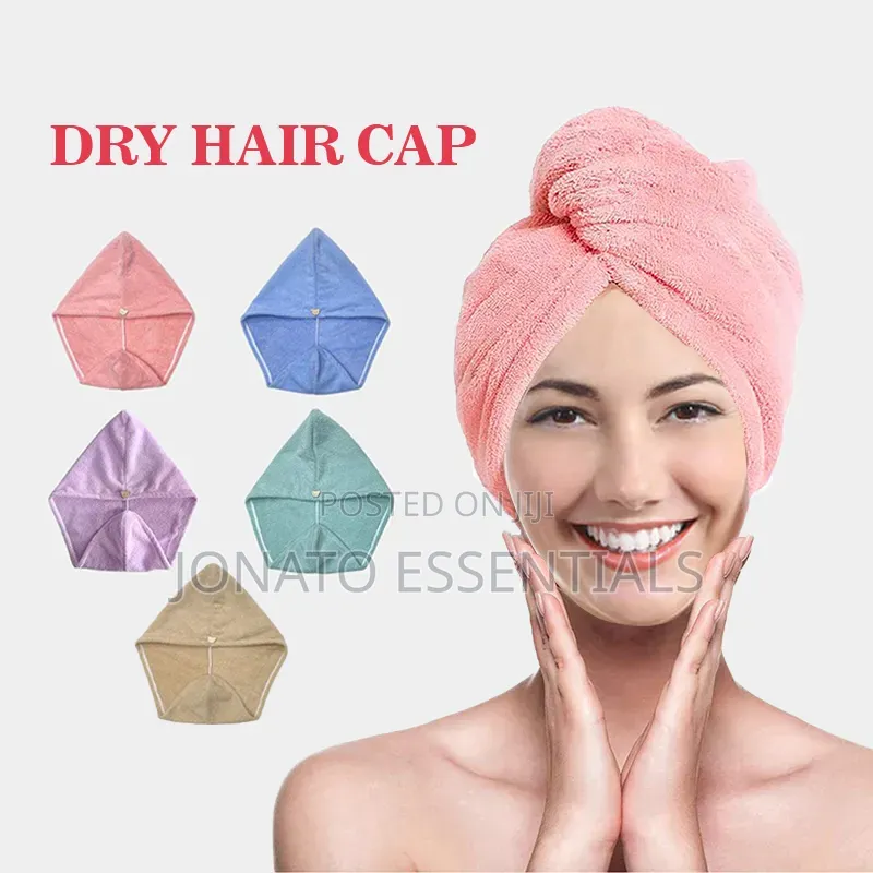 Microfiber Hair Towel Wrap Turban Wrap With Button for Women