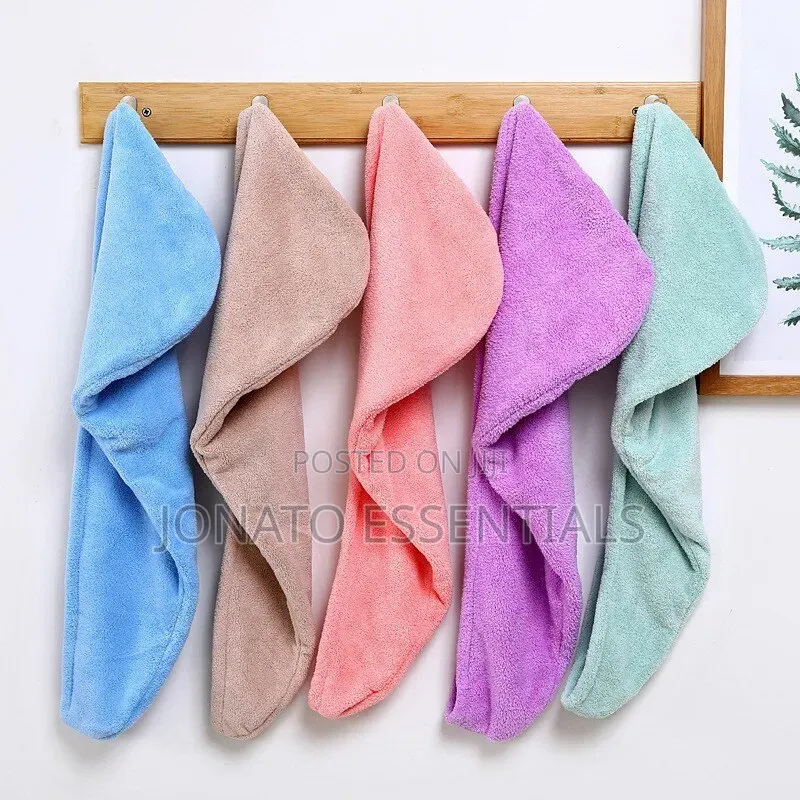 Microfiber Hair Towel Wrap Turban Wrap With Button for Women