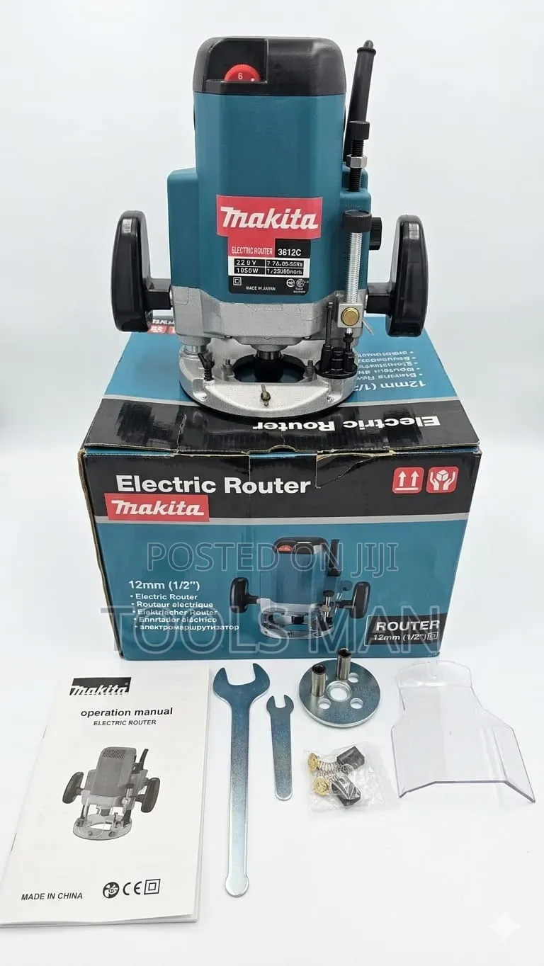 Makita 3612c Electric Router 1850w - 12mm Woodworking Tool.