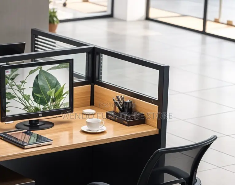Office Workstation; Two Users Cubicle Office Table Station